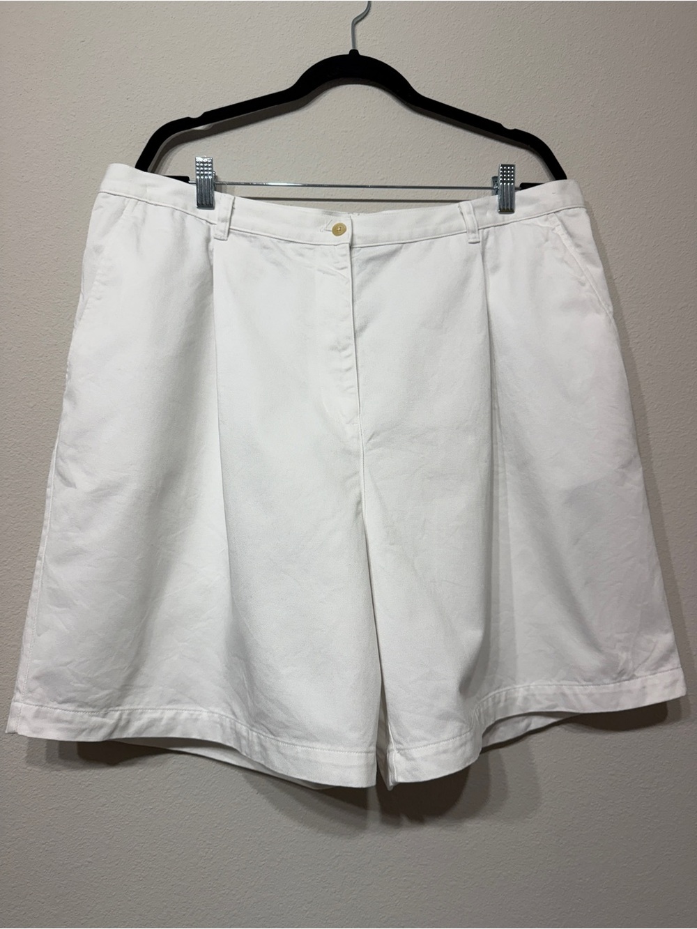 Lauren Ralph Lauren 100% Cotton Pleated Mom Shorts Size 18W Country Golf Club
